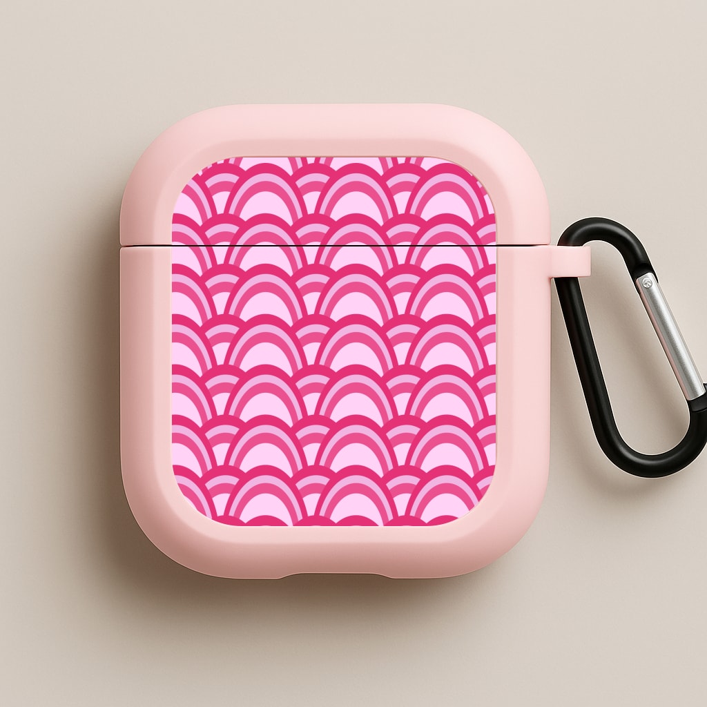 Purple Pink Abstract Pattern Pink AirPods Case