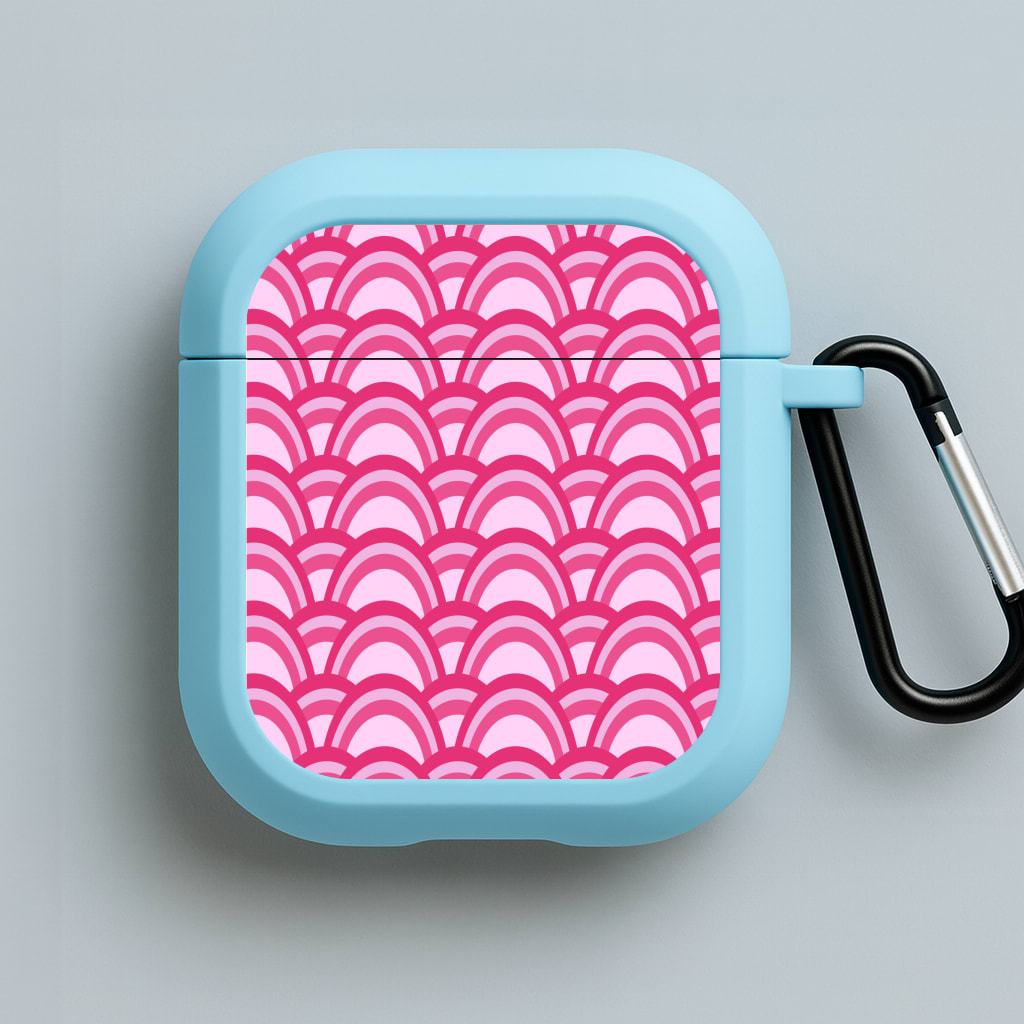 Purple Pink Abstract Pattern Blue AirPods Case