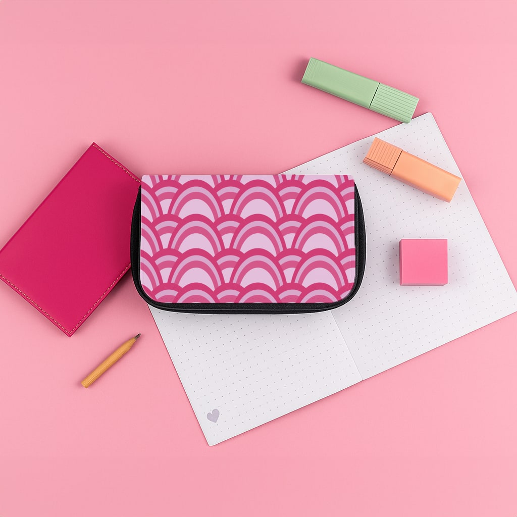 Purple Pink Abstract Pattern Pencil Case
