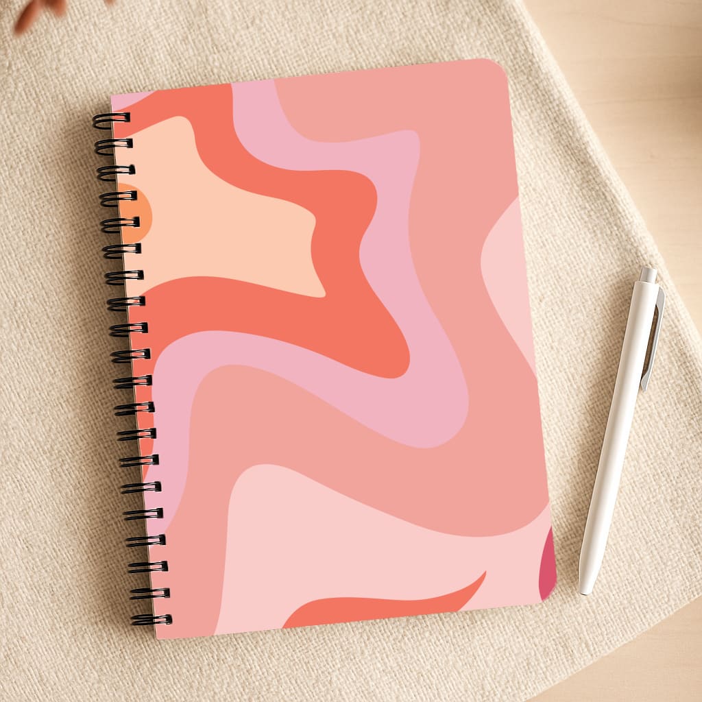 Abstract Pink And Purple Notepad