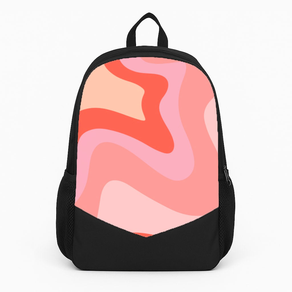 Abstract Pink And Purple Large Backpack