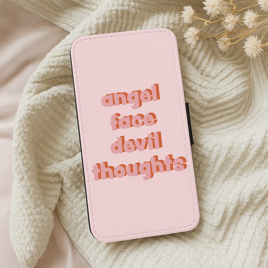 Angel Face Devil Thoughts Wallet Phone Case