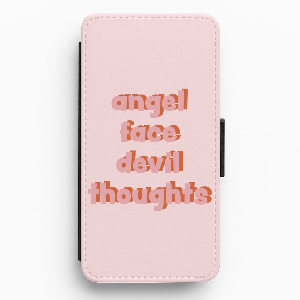 Angel Face Devil Thoughts Flip / Wallet Phone Case