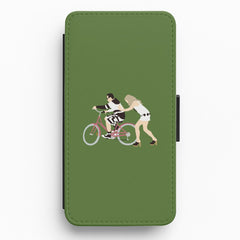 David Riding A Bike Flip / Wallet Phone Case
