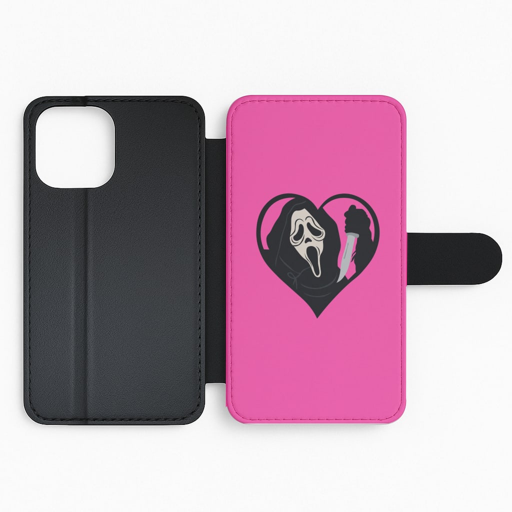 Heart face - Halloween Flip Phone Case