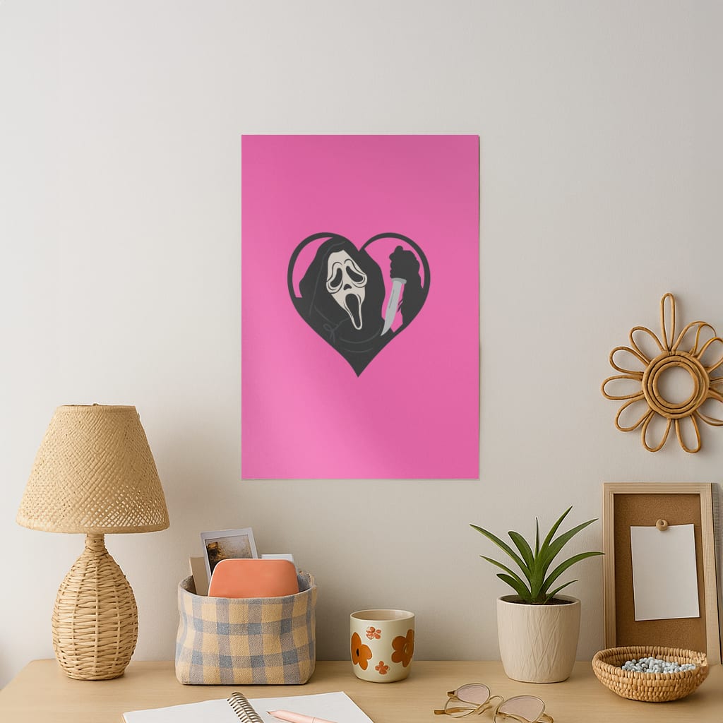 Heart face - Halloween Art Print