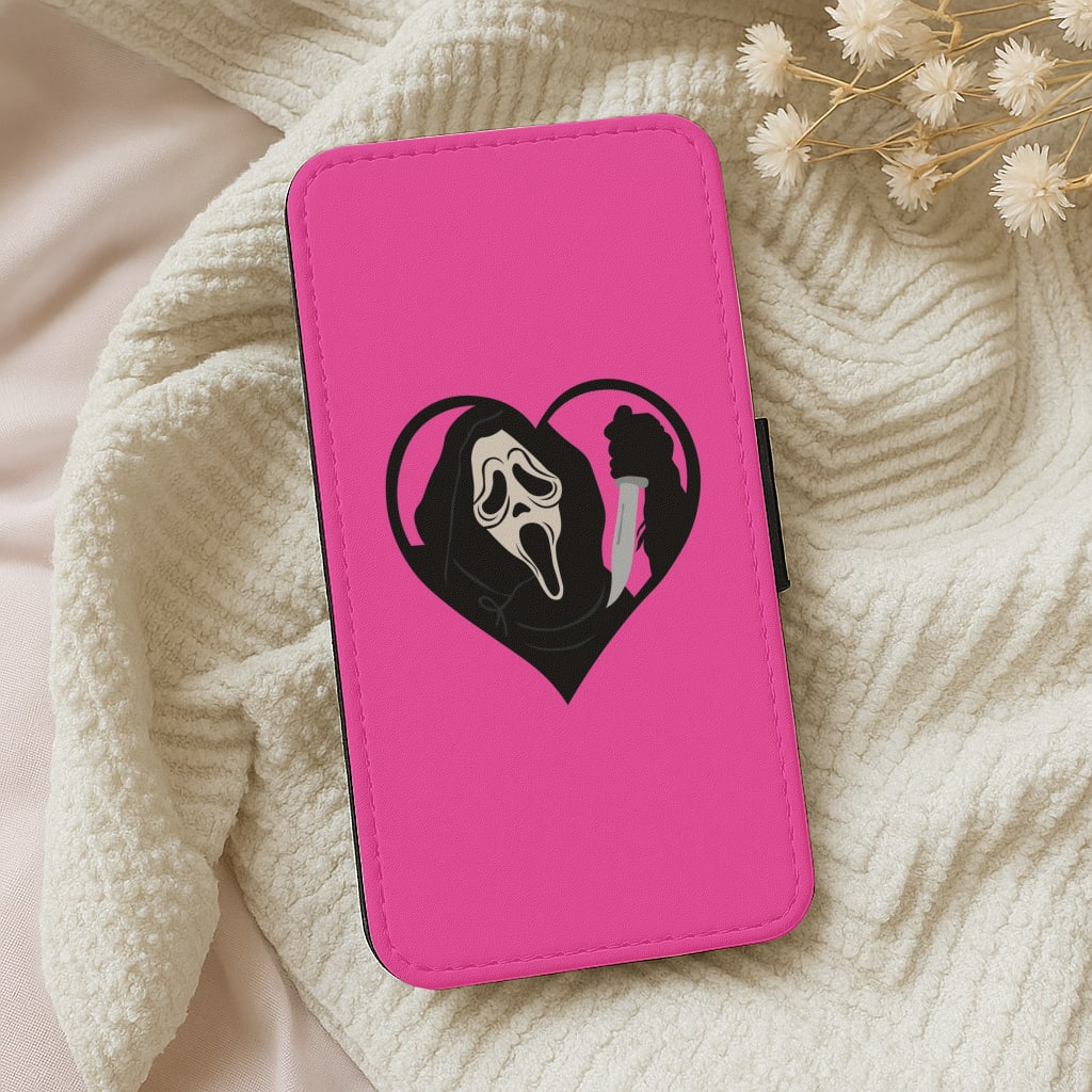 Heart face - Halloween Wallet Phone Case