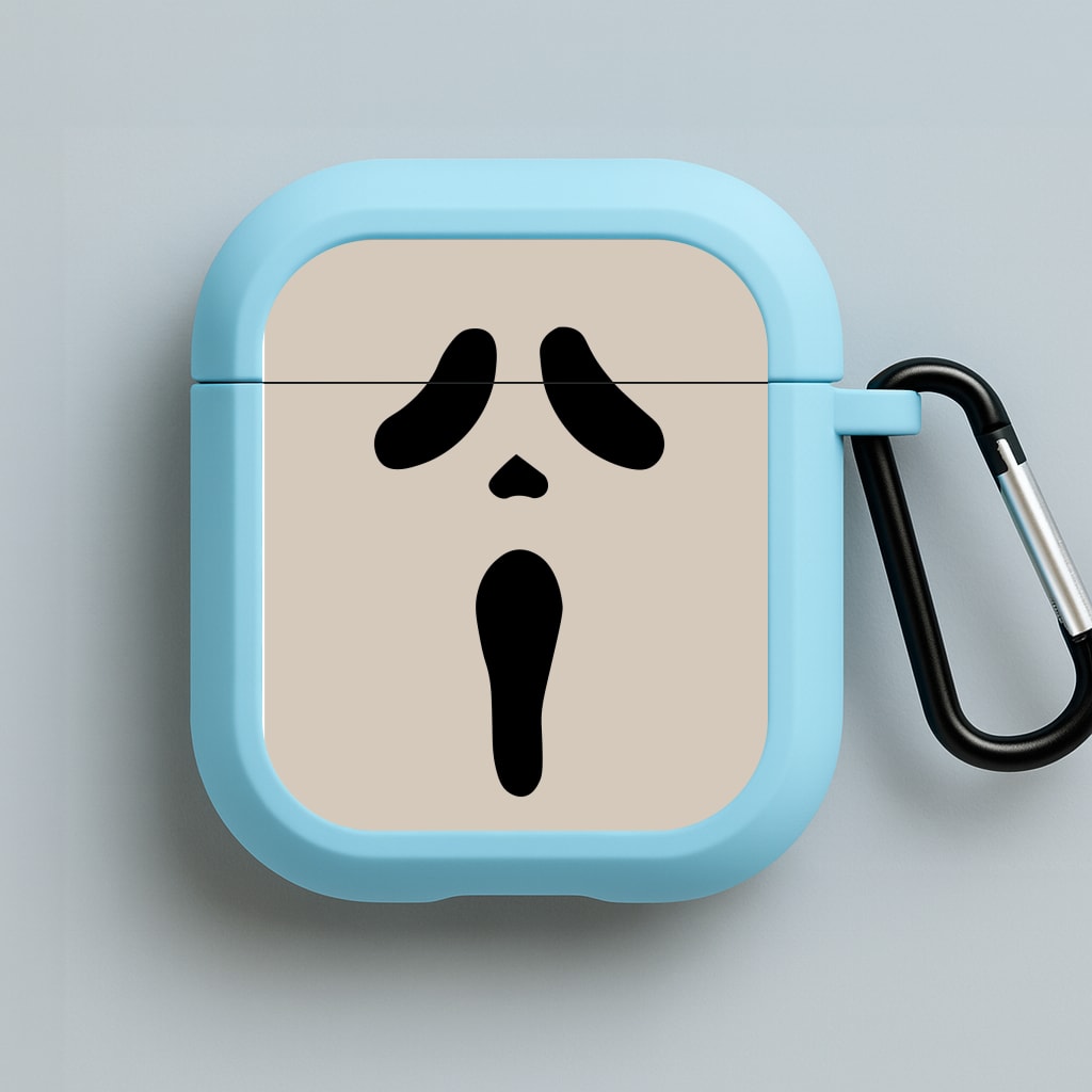 Scream Face Blue AirPods Case
