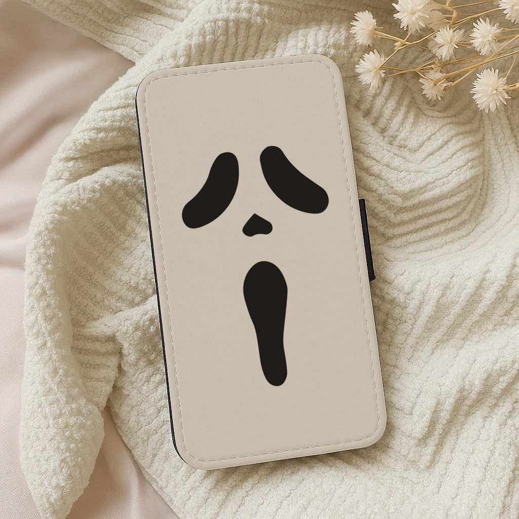 Scream Face Wallet Phone Case