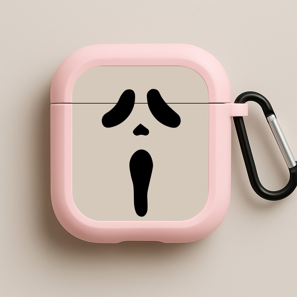 Scream Face Pink AirPods Case