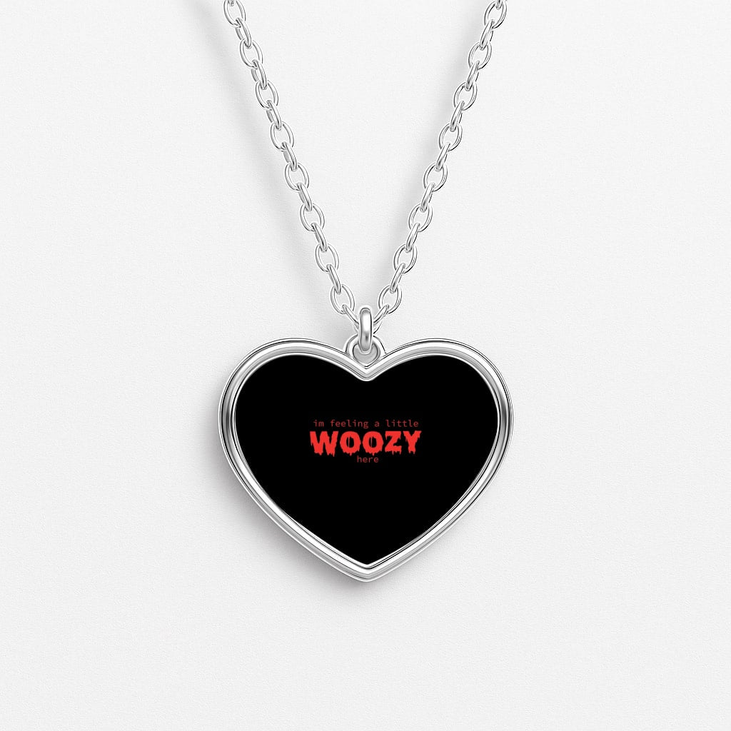 Im Feeling A Little Woozy Here - Halloween Heart Necklace