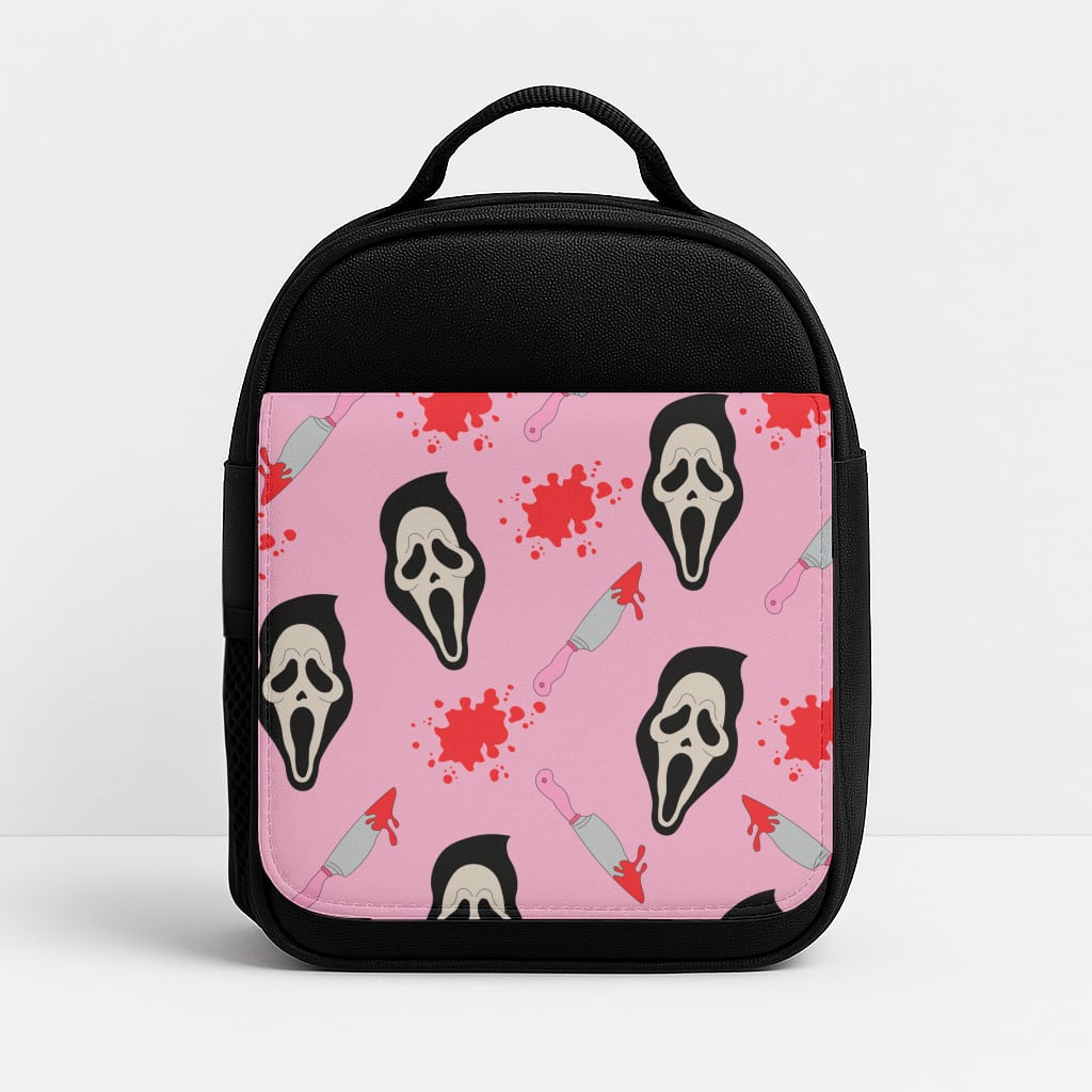 Pink Ghostface Pattern - Scream Insulated Lunchbox