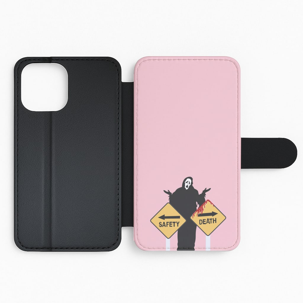 Safety Or Death - Scream Flip Phone Case