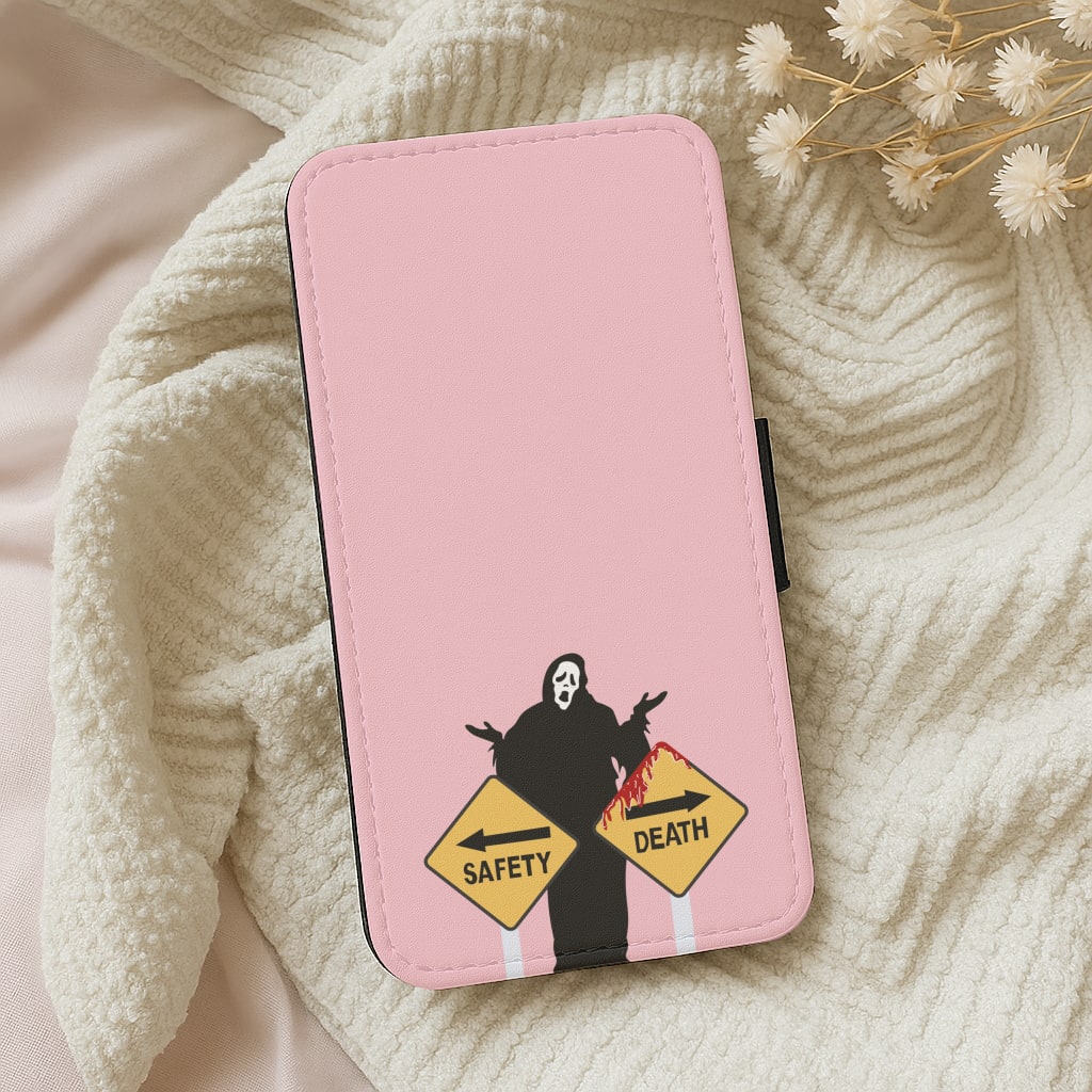 Safety Or Death - Scream Wallet Phone Case