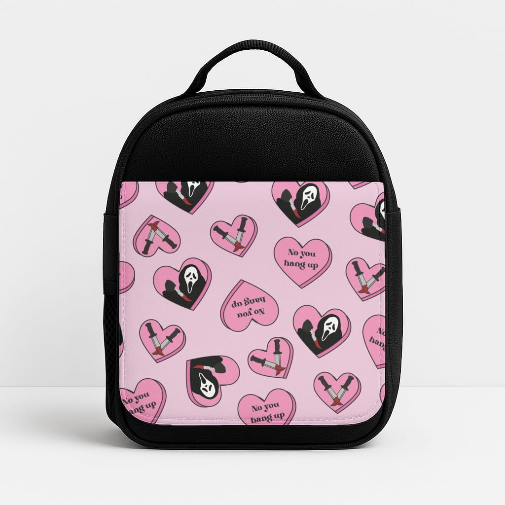 No You Hang Up Love Hearts Insulated Lunchbox
