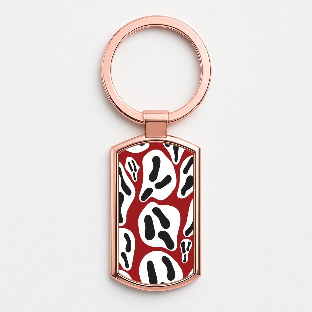 Ghost Face Rose Gold Keyring