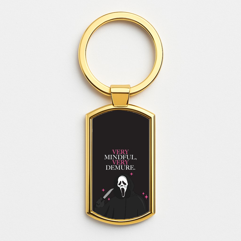 Very Mindful, Very Demure Gold Keyring