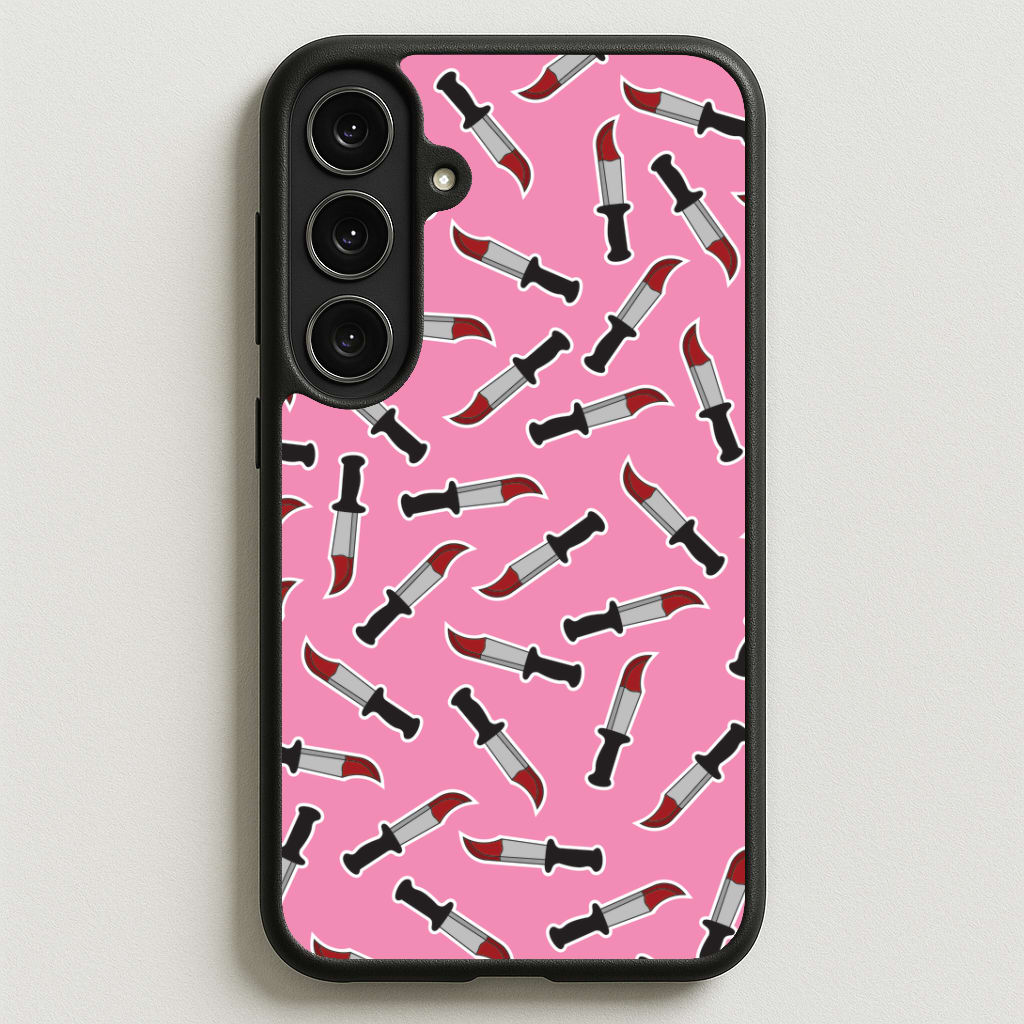 Bloody Knife Pattern Phone Case for Galaxy S25FE