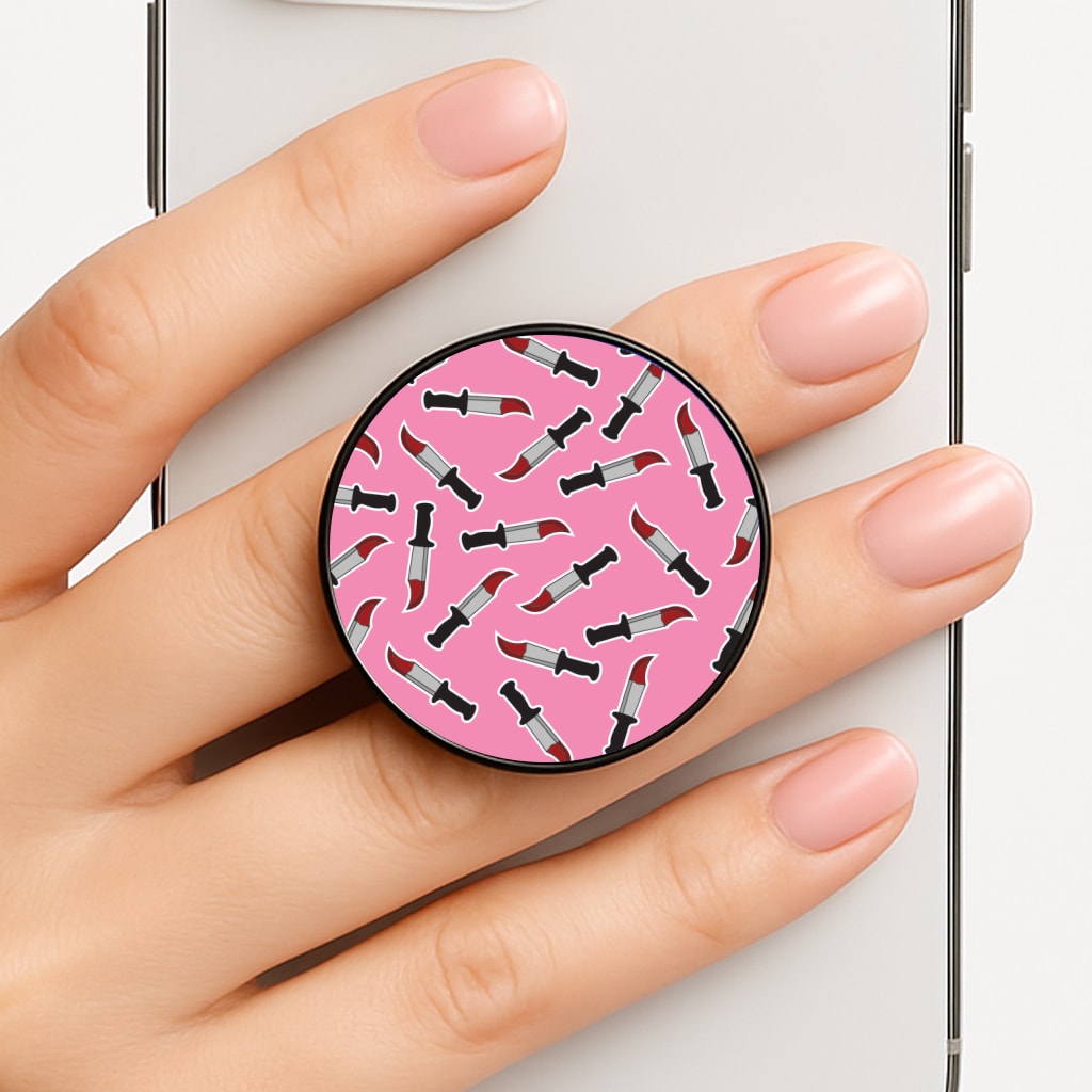 Bloody Knife Pattern Phone Grip