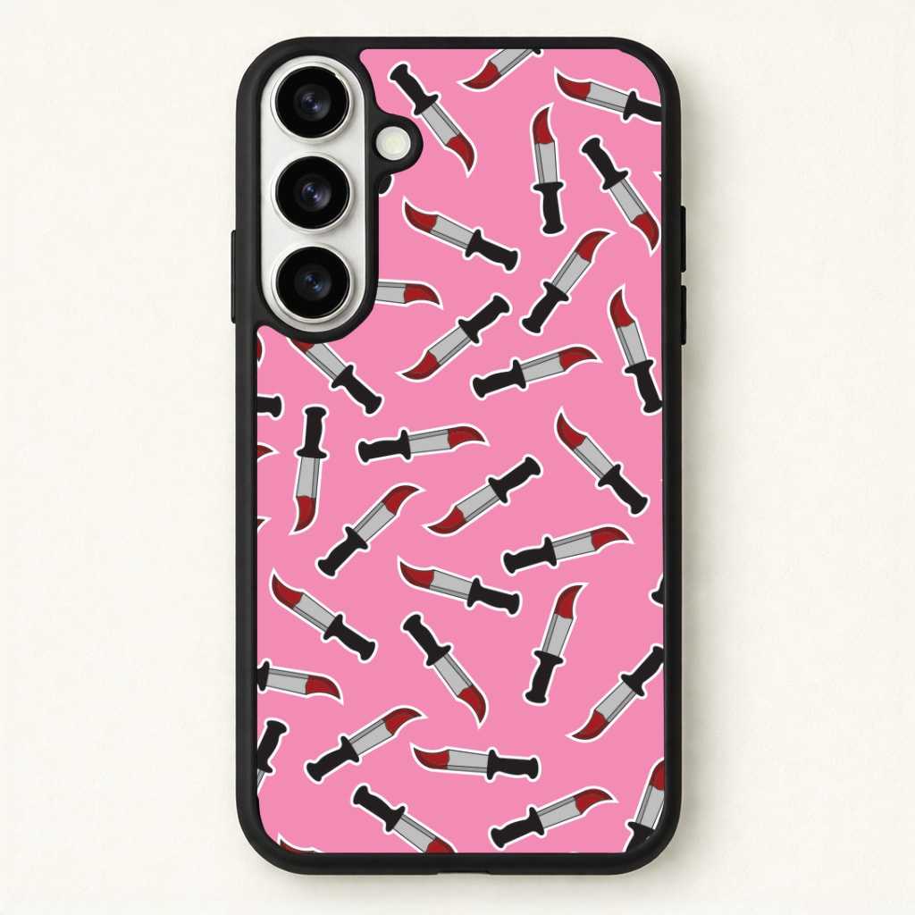 Bloody Knife Pattern Phone Case for Galaxy S26 Plus