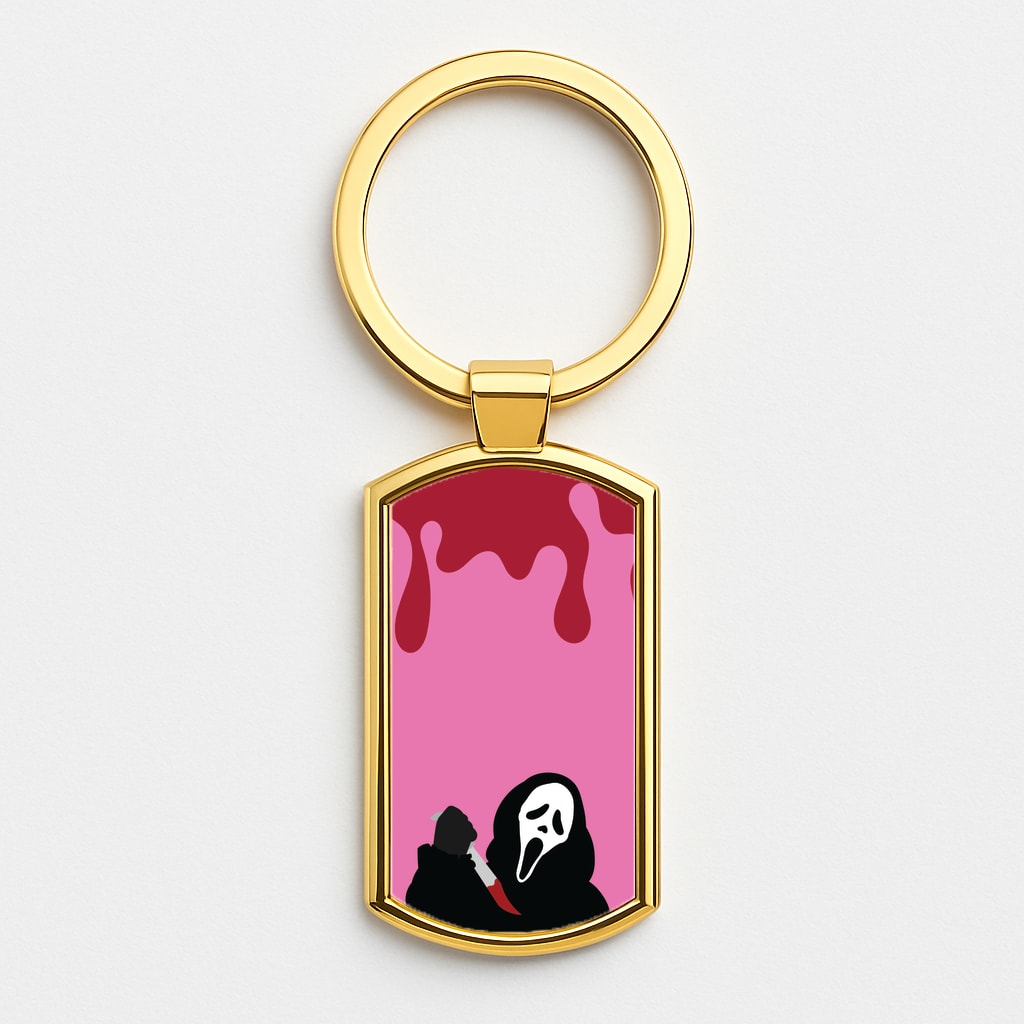 Bloody Knife Gold Keyring