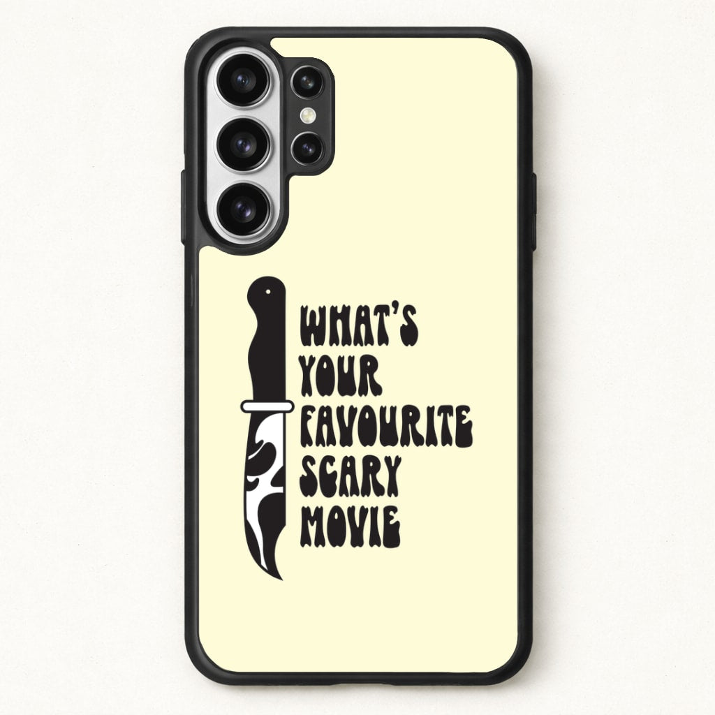 What's Your Favourite Scary Movie Trippy Phone Case for Galaxy S26 Ultra