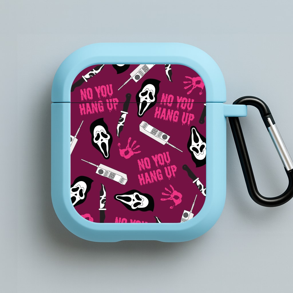 Scary Movie Props Patterm Blue AirPods Case