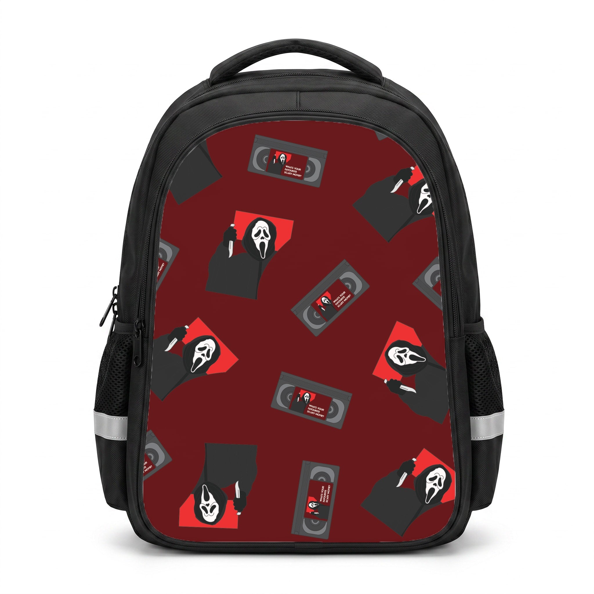 VHS & Ghostface Pattern Backpack
