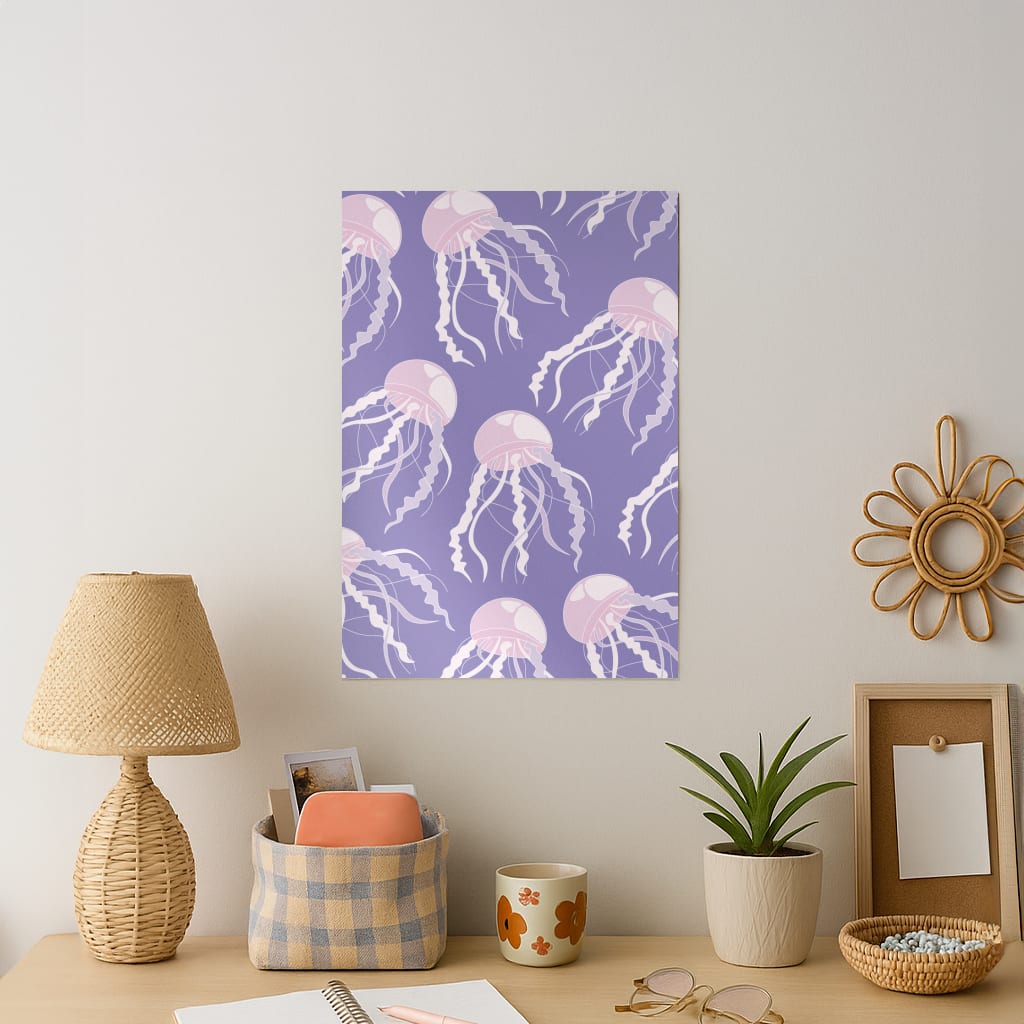 Jellyfish Pattern - Sealife Art Print