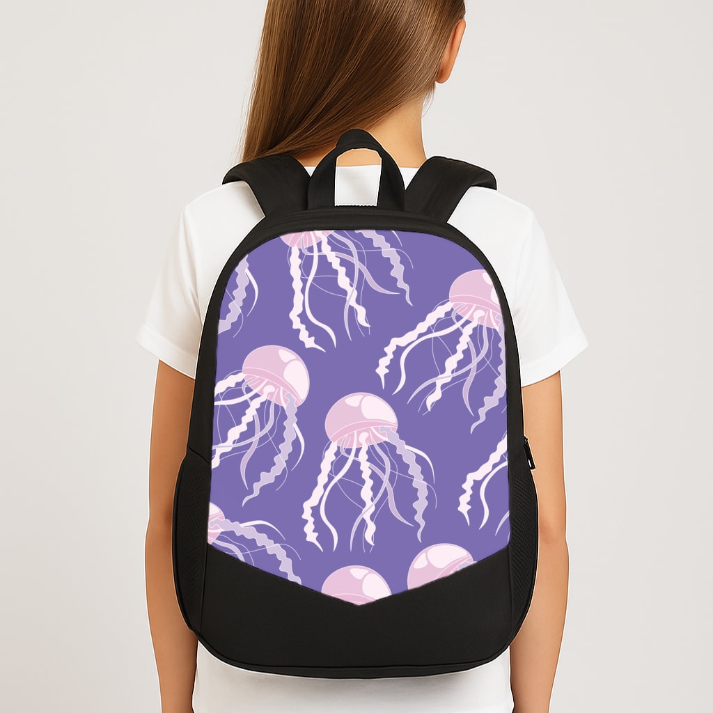 Jellyfish Pattern - Sealife Large School Bag