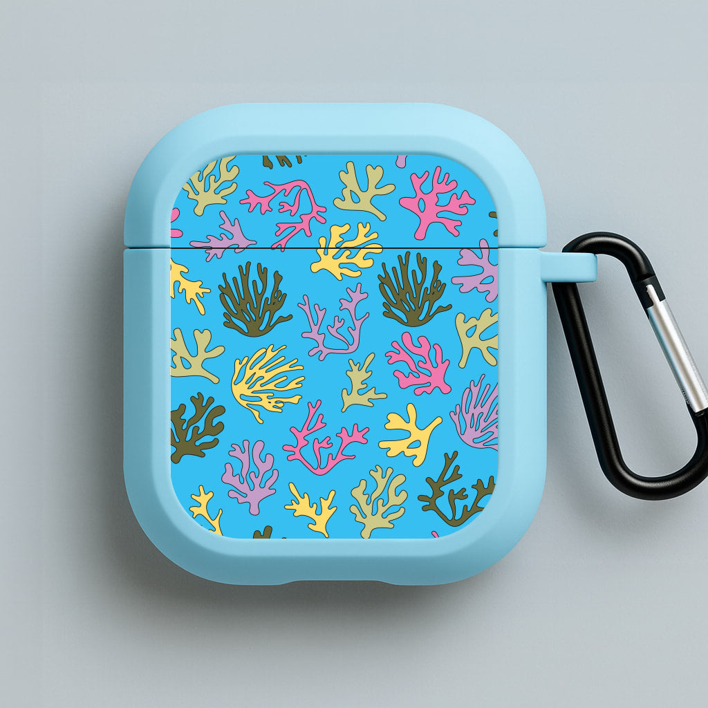 Coral Pattern - Sealife Blue AirPods Case