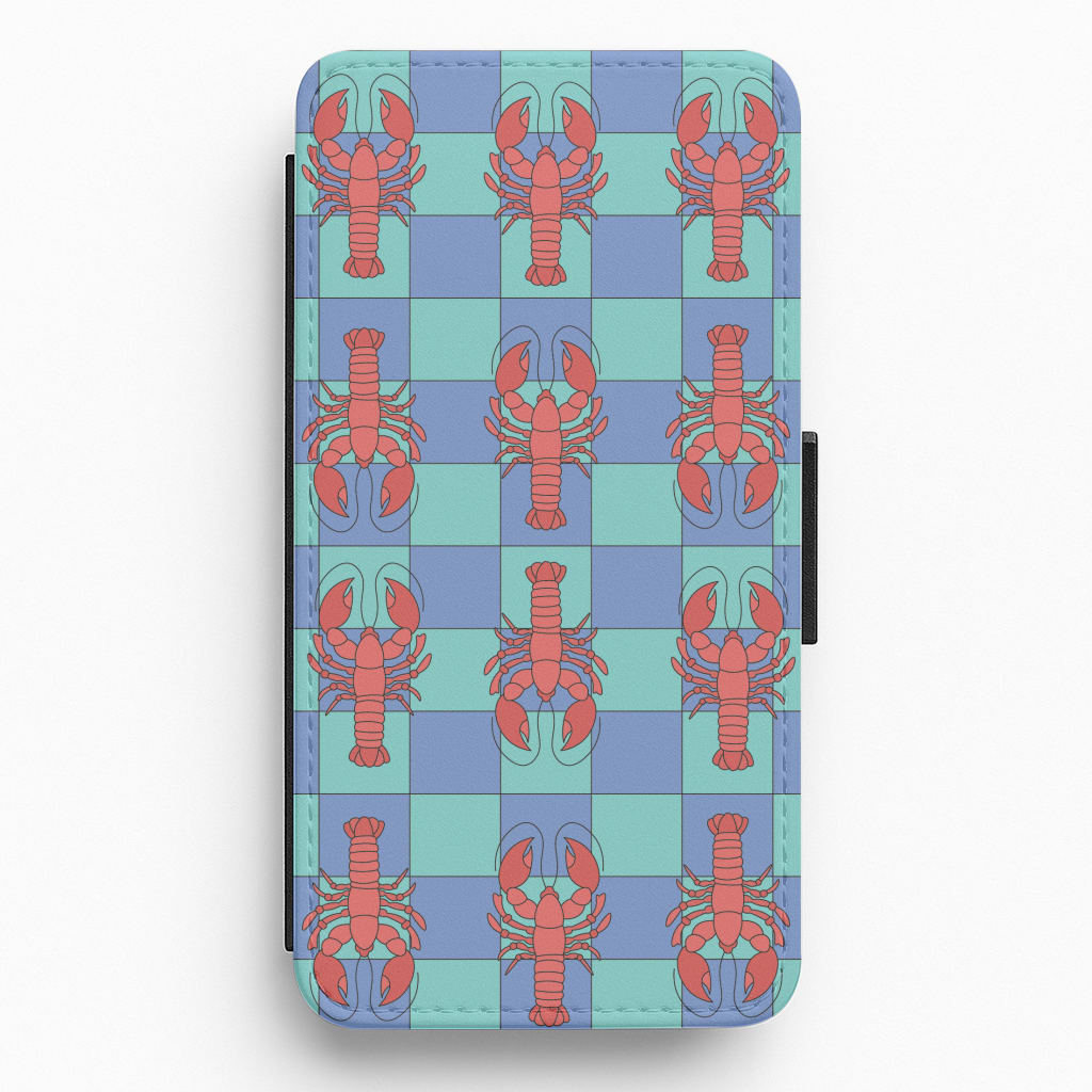 Lobster Pattern - Sealife Flip / Wallet Phone Case