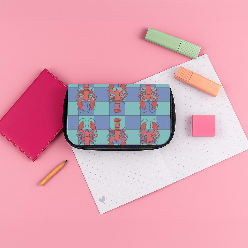 Lobster Pattern - Sealife Pencil Case