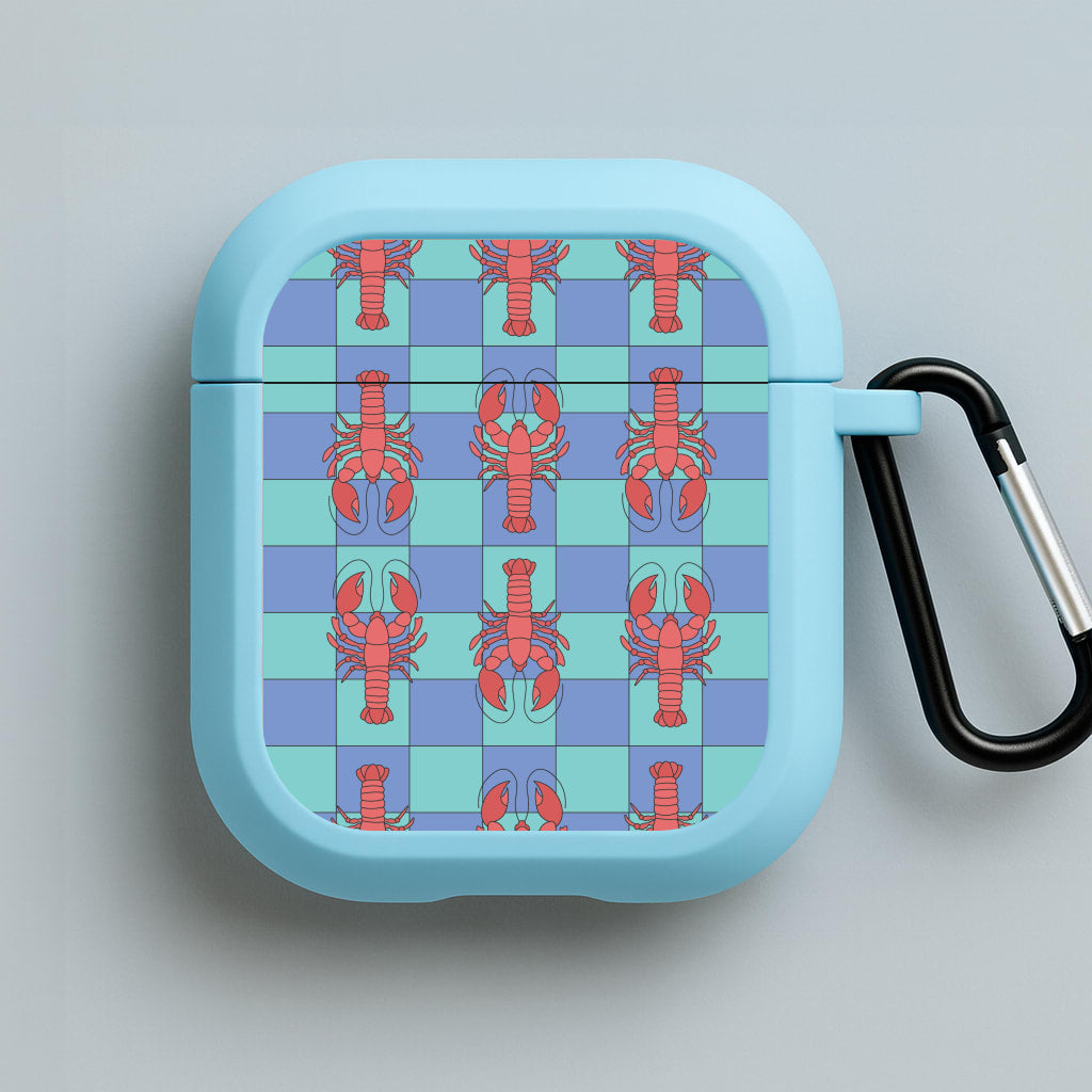 Lobster Pattern - Sealife Blue AirPods Case