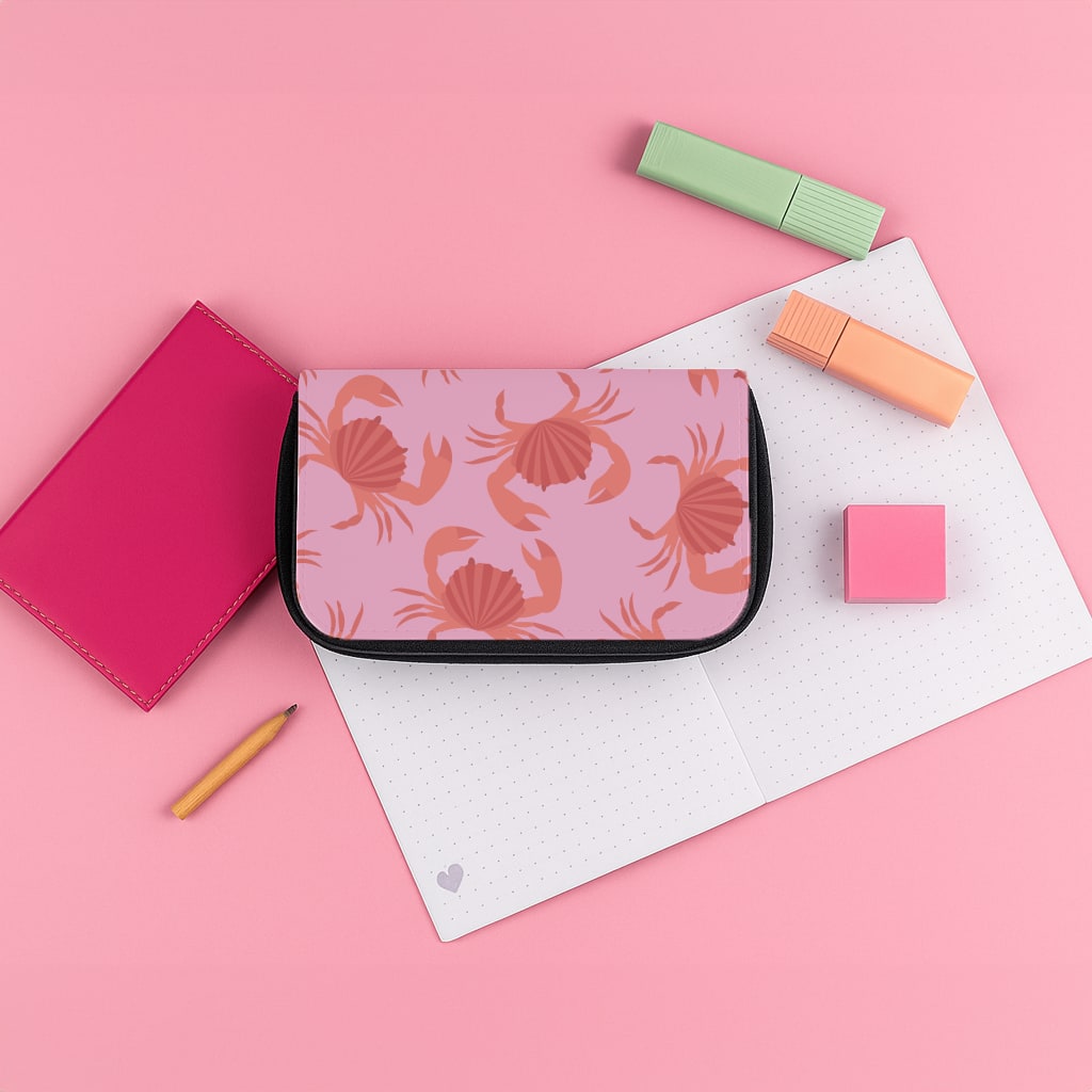 Crab Pattern - Sealife Pencil Case