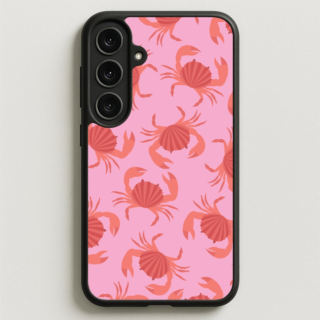 Crab Pattern - Sealife Phone Case for Galaxy S25FE