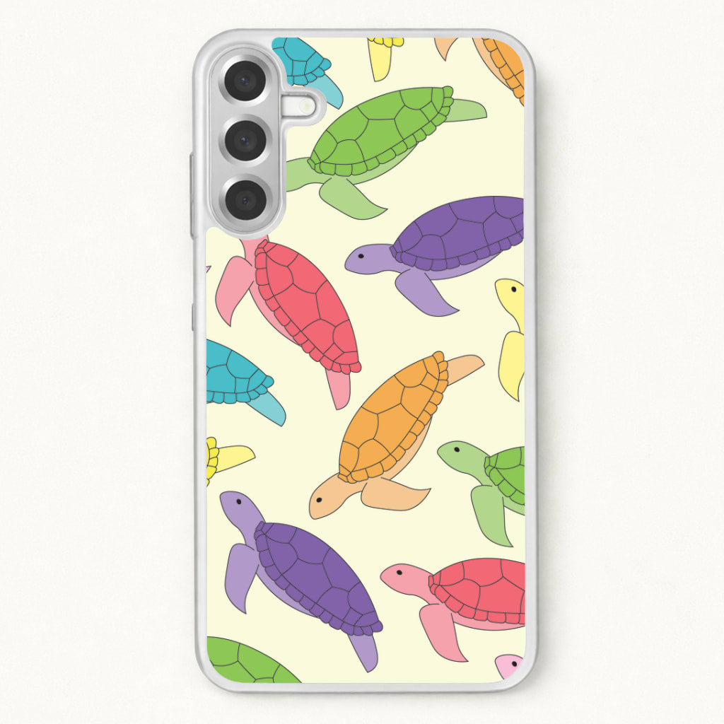 Multi Coloured Turtle Pattern - Sealife Phone Case for Galaxy A37