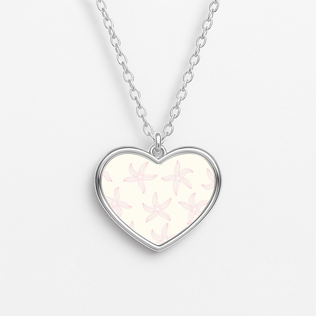 Starfish Pattern - Sealife Heart Necklace