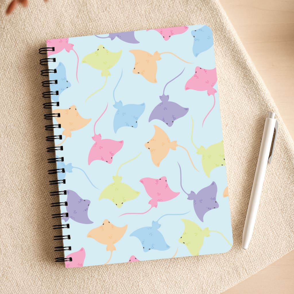 Multi Coloured Sting Ray Pattern - Sealife Notepad