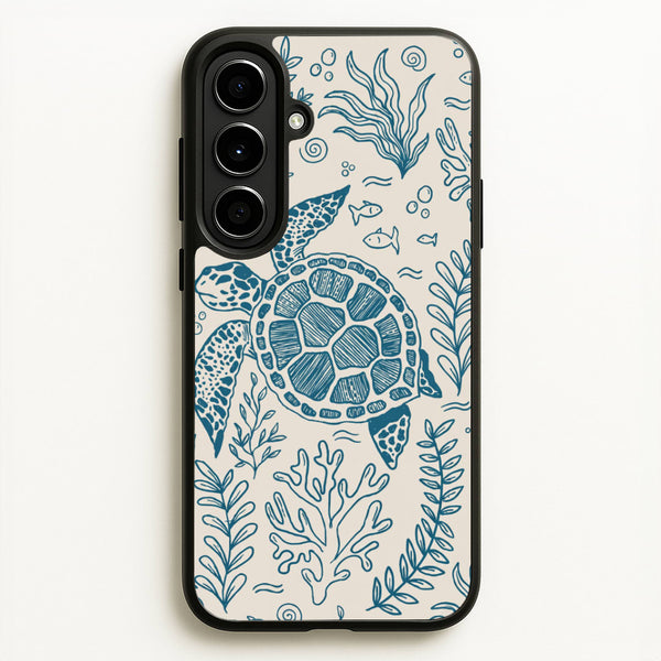 Teal Turtle Reef Phone Case - Galaxy A56 / Standard