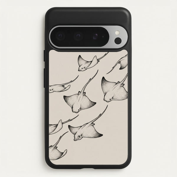 Stippled Stingray Scatter Phone Case - Google Pixel 9 Pro XL / Standard