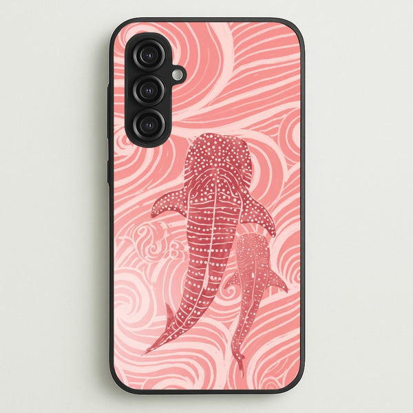 Rose Whale Shark Swirls Phone Case - Galaxy S23FE / Standard