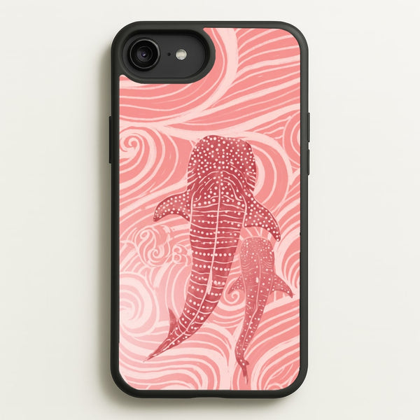 Rose Whale Shark Swirls Phone Case - iPhone 6 Plus / 7 Plus / 8 Plus / Standard