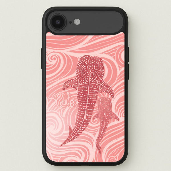 Rose Whale Shark Swirls Phone Case - iPhone 17 Air / Standard