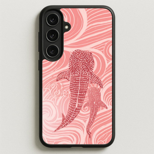 Rose Whale Shark Swirls Phone Case - Galaxy S25FE / Standard