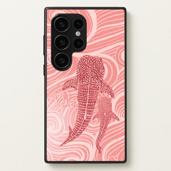 Rose Whale Shark Swirls Phone Case - Galaxy S24 Ultra / Standard