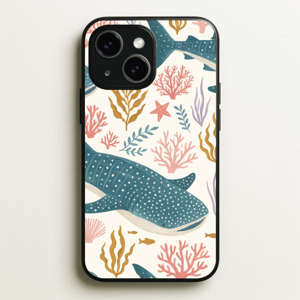 Spotted Whale Shark Reef Phone Case - iPhone 15 / Standard