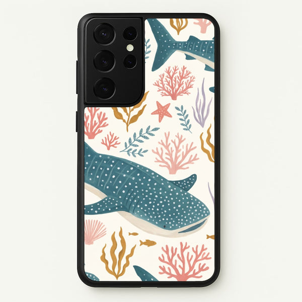 Spotted Whale Shark Reef Phone Case - Galaxy S21 Ultra / Standard