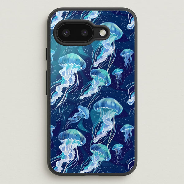 Glowing Jellyfish Drift Phone Case - Google Pixel 9a / Standard
