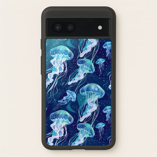 Glowing Jellyfish Drift Phone Case - Google Pixel 7a / Standard